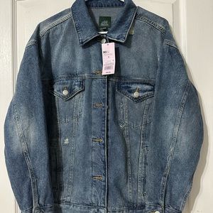 NWT denim jacket. Size small, oversized style